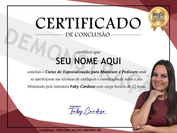 Certificado de Conclusão Faby Cardoso