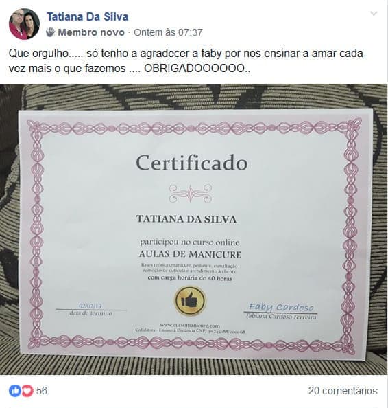 Depoimento de aluna 3