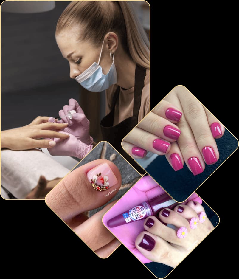 Faby Cardoso ensinando manicure